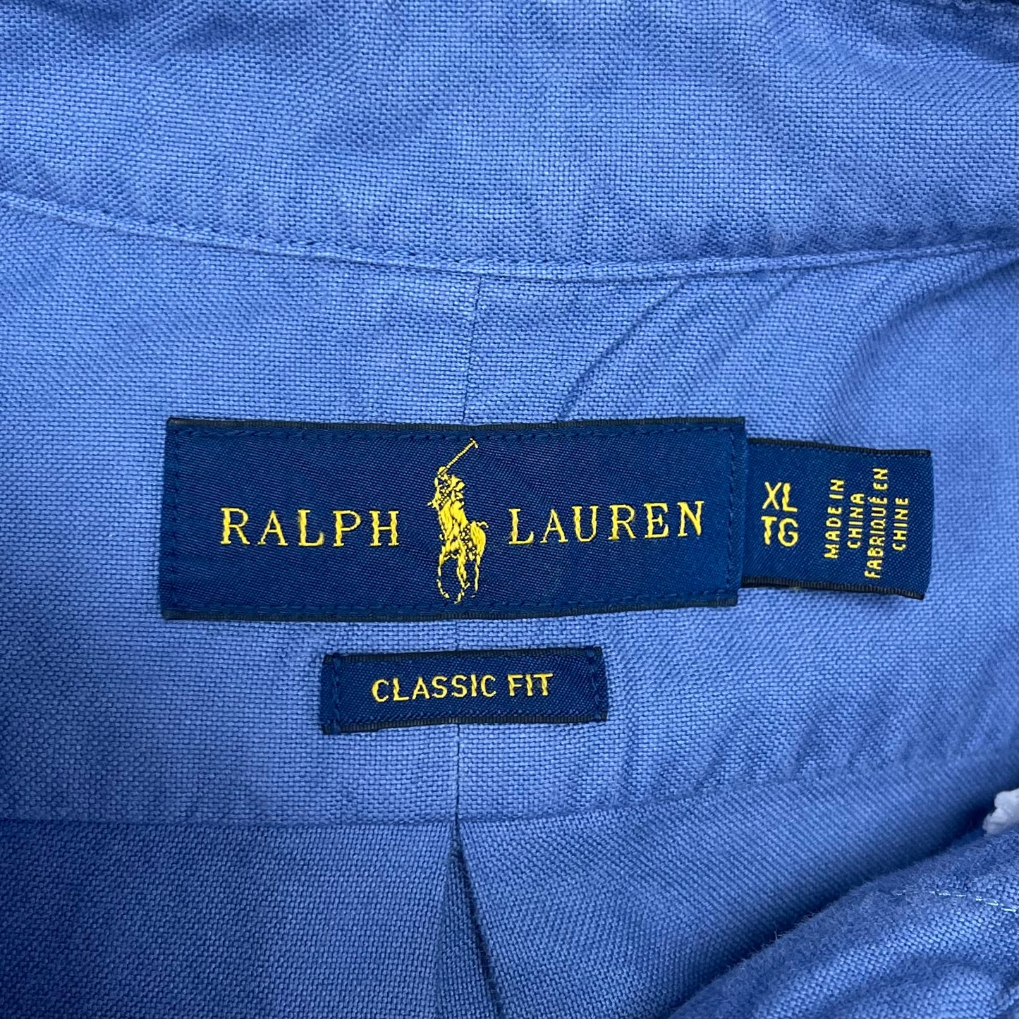 Camisa de botones Polo Ralph Lauren 🏇🏼 Oxford en color azul grisaceo Talla XL Entalle Clásico