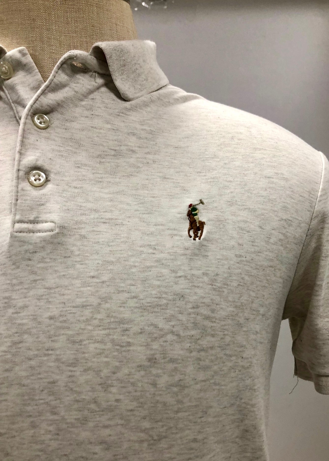Camiseta Polo Ralph Lauren 🏇🏼 color crema Talla S Entalle Clásico
