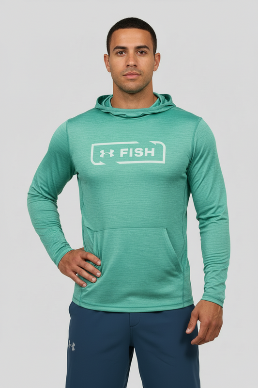 Sueter Jersey con capucha Under Armour 🏋🏽 color verde claro Talla M Entalle Regular