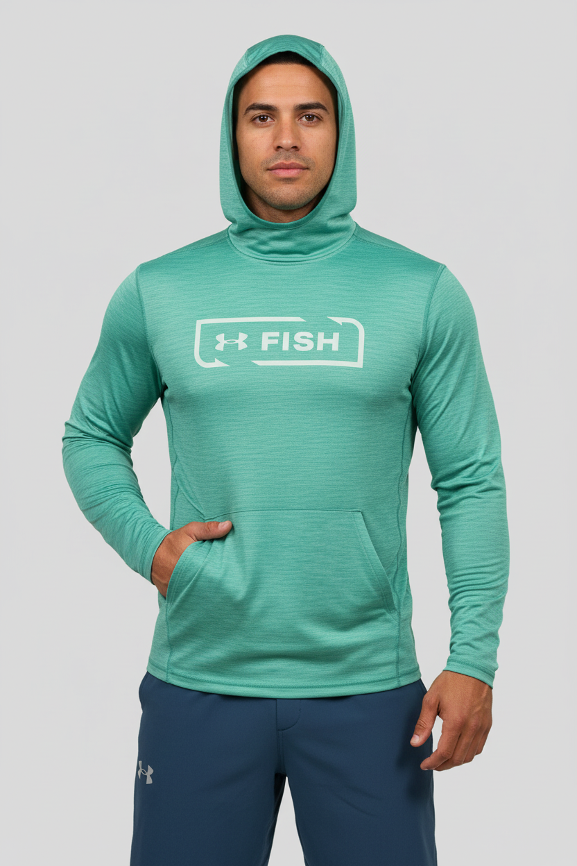 Sueter Jersey con capucha Under Armour 🏋🏽 color verde claro Talla M Entalle Regular