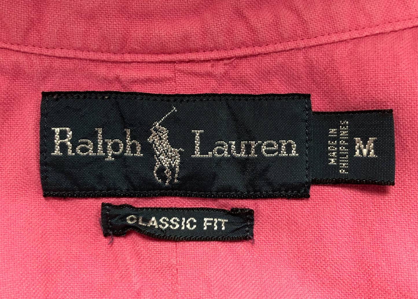 Camisa de botones Polo Ralph Lauren 🏇🏼 Oxford en color rosado intenso Talla M Entalle Clásico