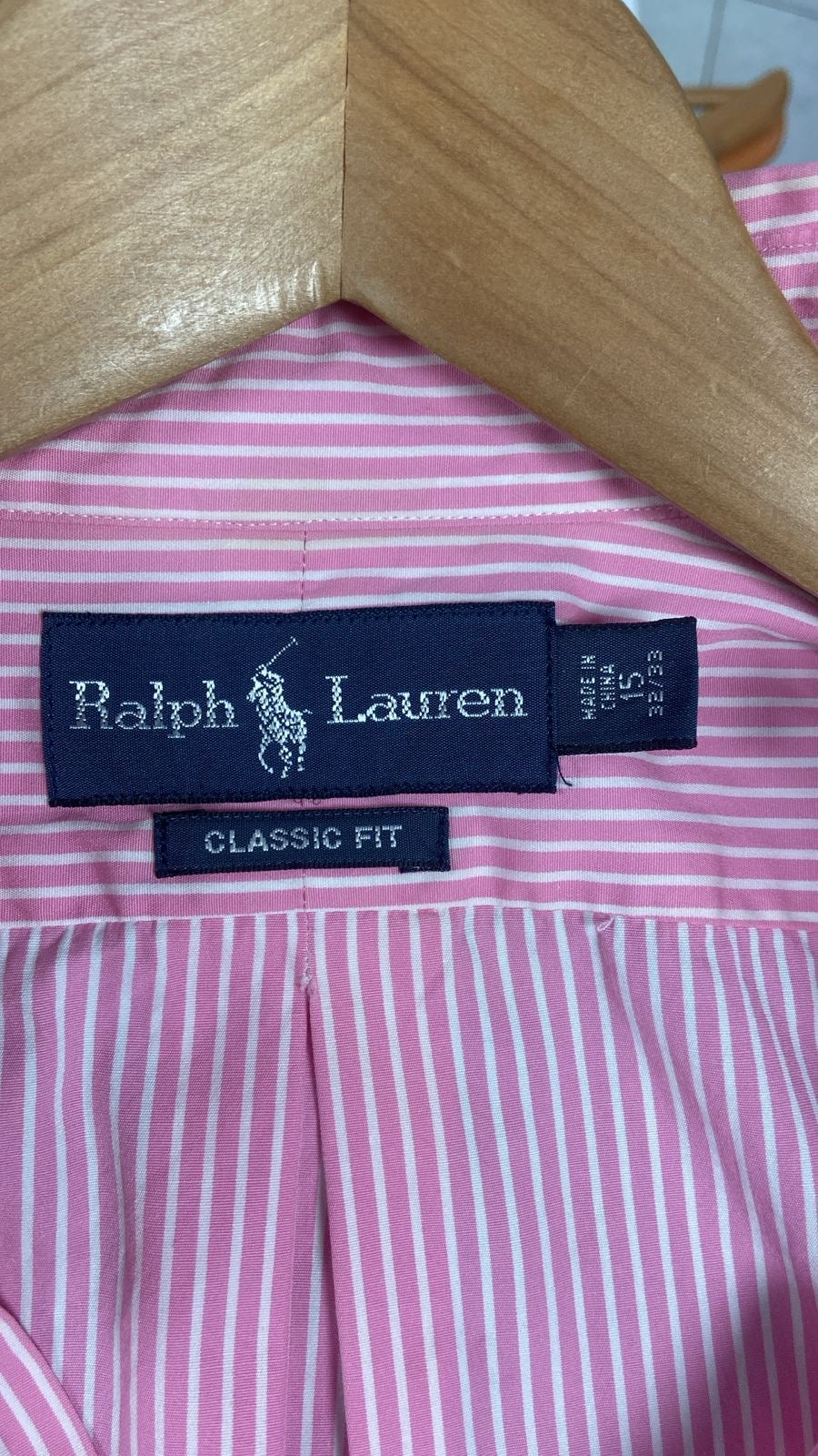 Camisa de botones Polo Ralph Lauren 🏇🏼 de rayas en rosado y blanco Talla M Entalle Clásico