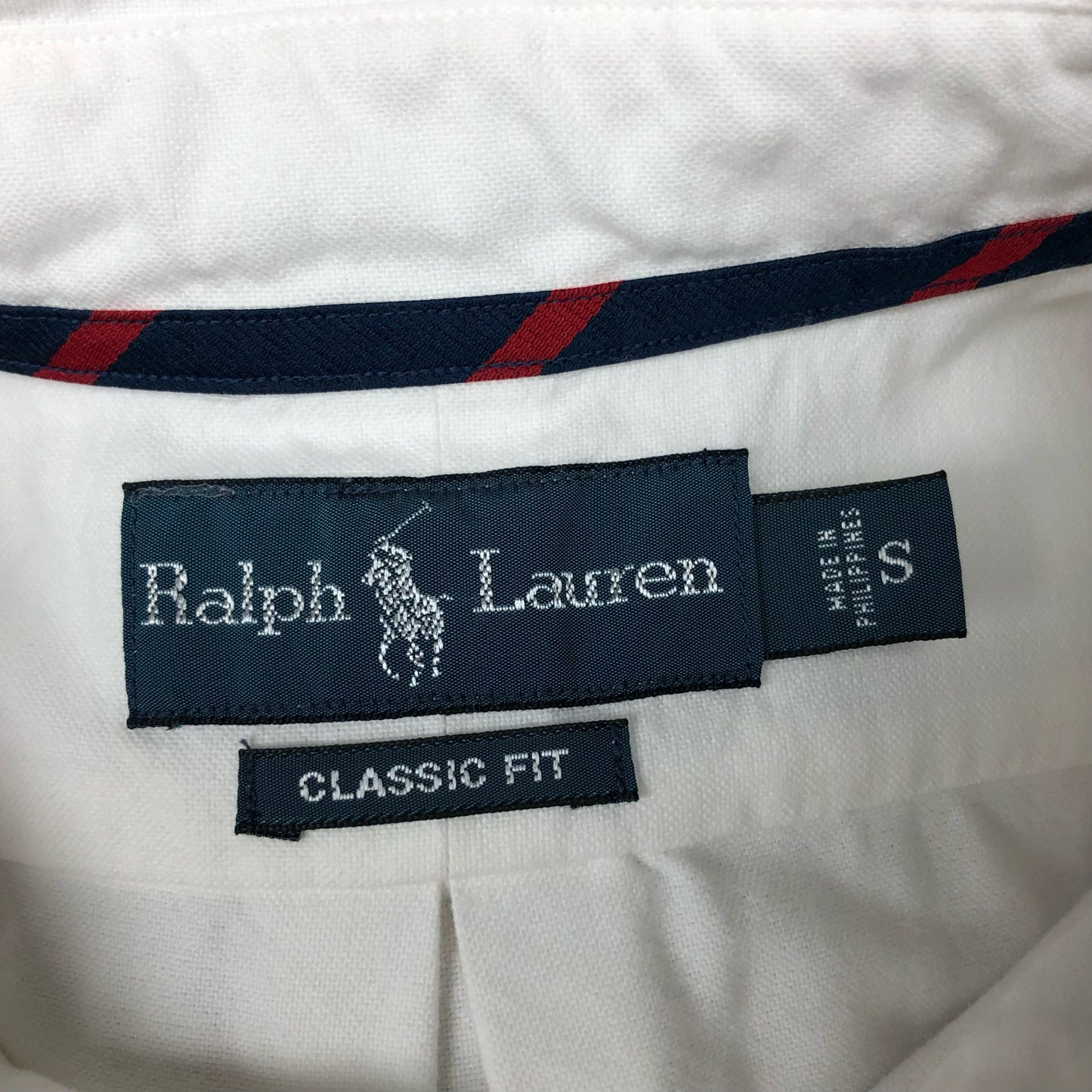 Camisa de botones Polo Ralph Lauren 🏇🏼 Oxford en color blanco Talla S Entalle Clásico