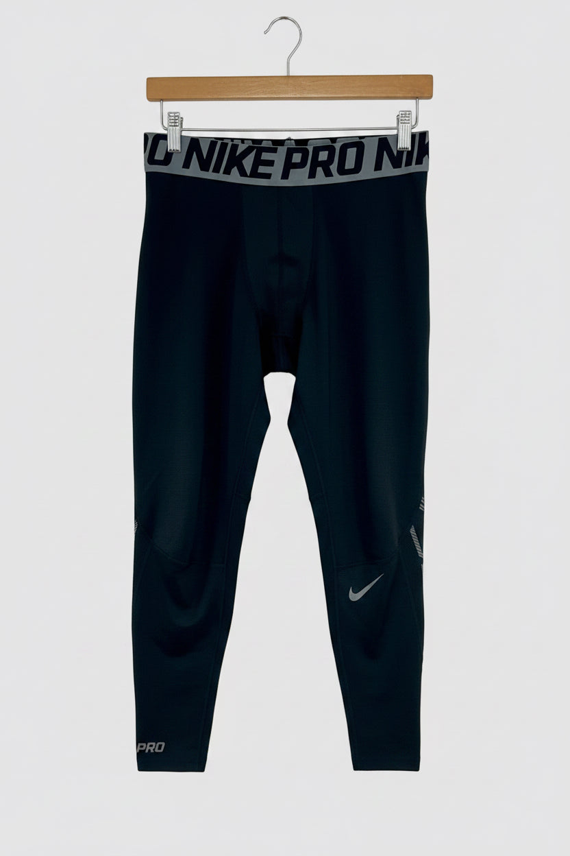 Malla de entrenamiento licra Nike ✔️ Pro Dri-FIT para hombre en Color negro cintura gris Talla XL