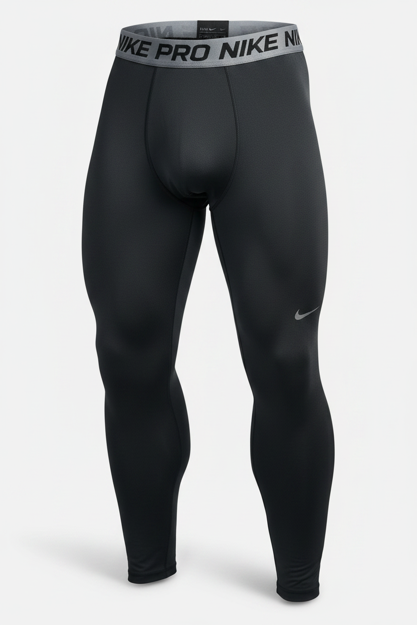 Malla de entrenamiento licra Nike ✔️ Pro Dri-FIT para hombre en Color negro cintura gris Talla XL
