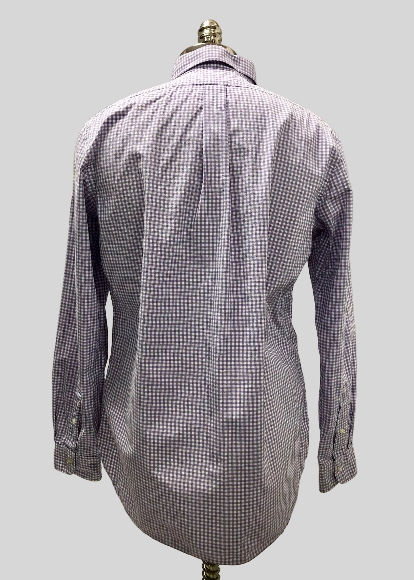 Camisa Polo Ralph Lauren 🏇🏼 de cuadros gingham en color lila y blanco Talla M Entalle Regular
