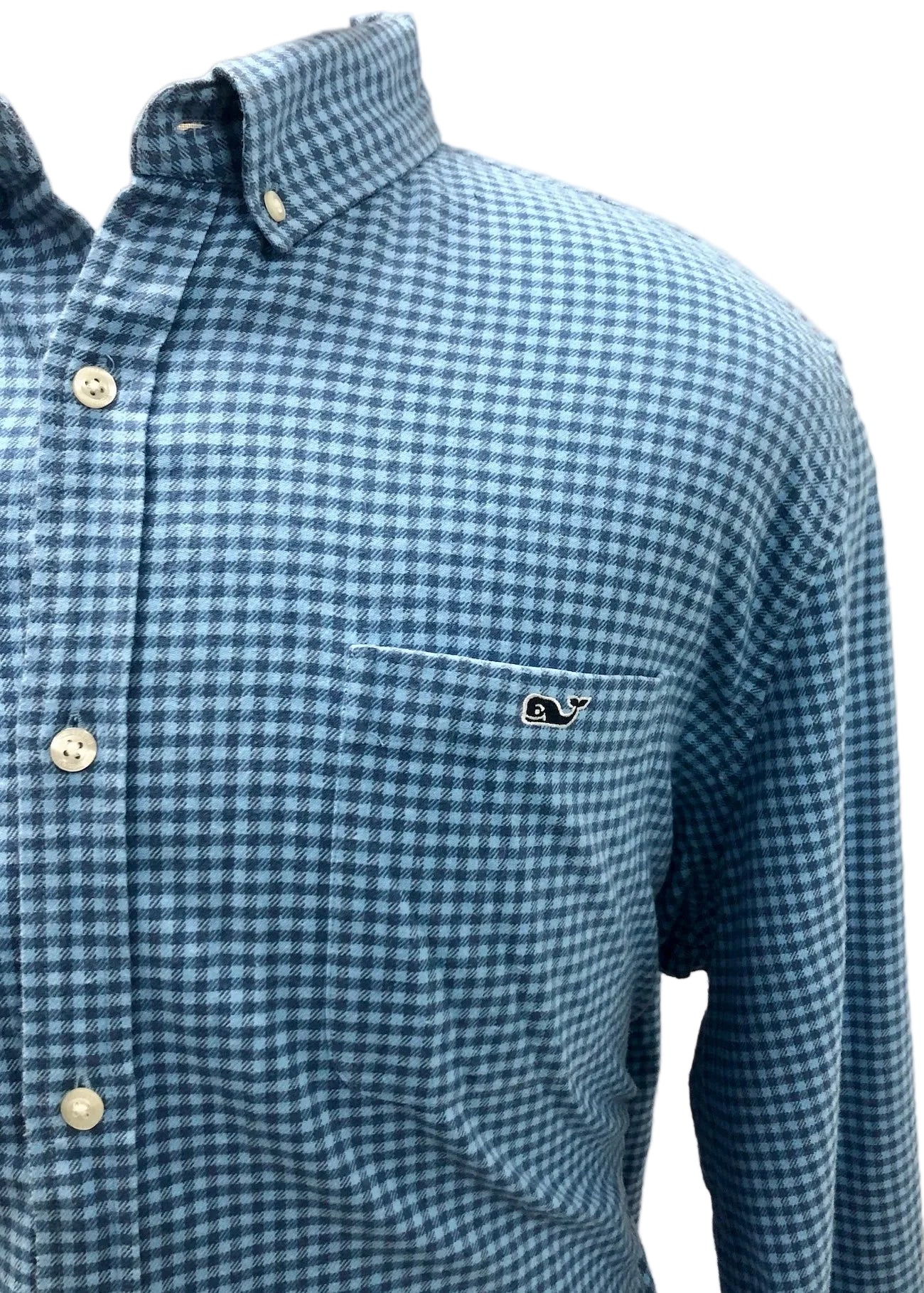 Camisa de cuadros Vineyard Vines 🐳 de cuadros en color Celeste y azul Talla XXL Entalle Slim Fit