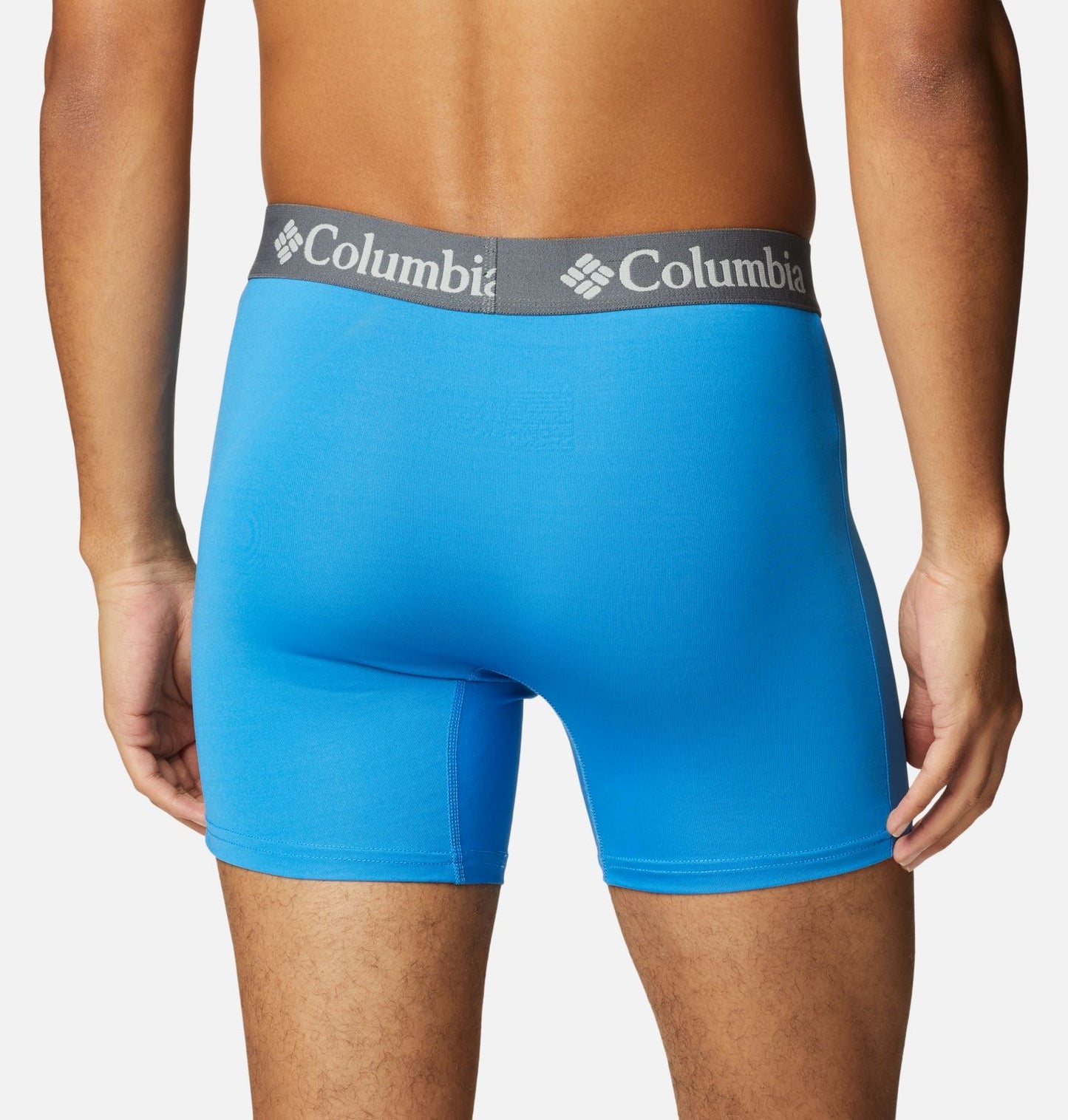 Combo de 3 Boxers Briefs Columbia 🔷 Tela de algodón stretch color celeste, azul y negro Talla S