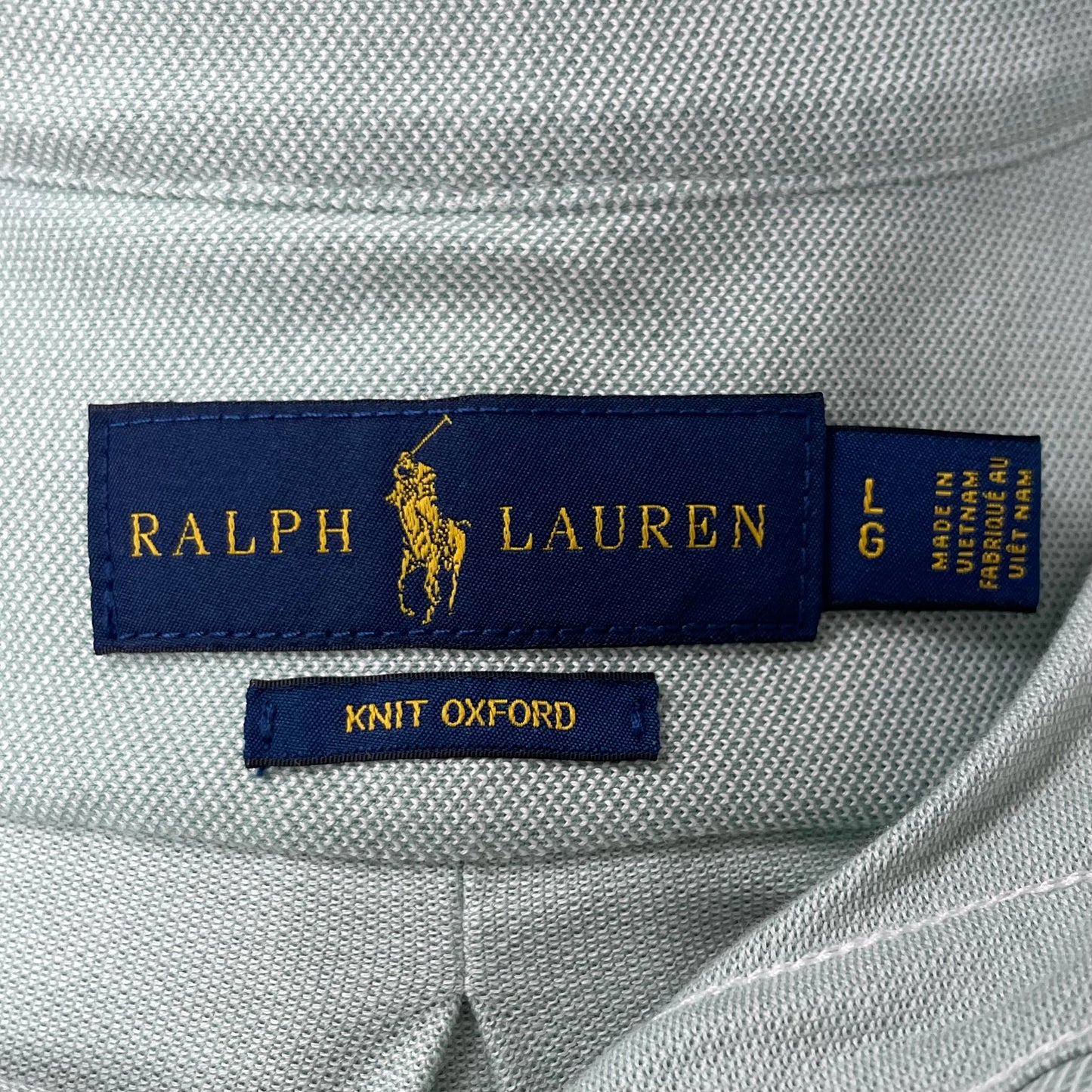 Camisa Polo Ralph Lauren 🏇🏼 Tela camiseta (Featherweight Mesh) en color verde menta Talla L Entalle Regular