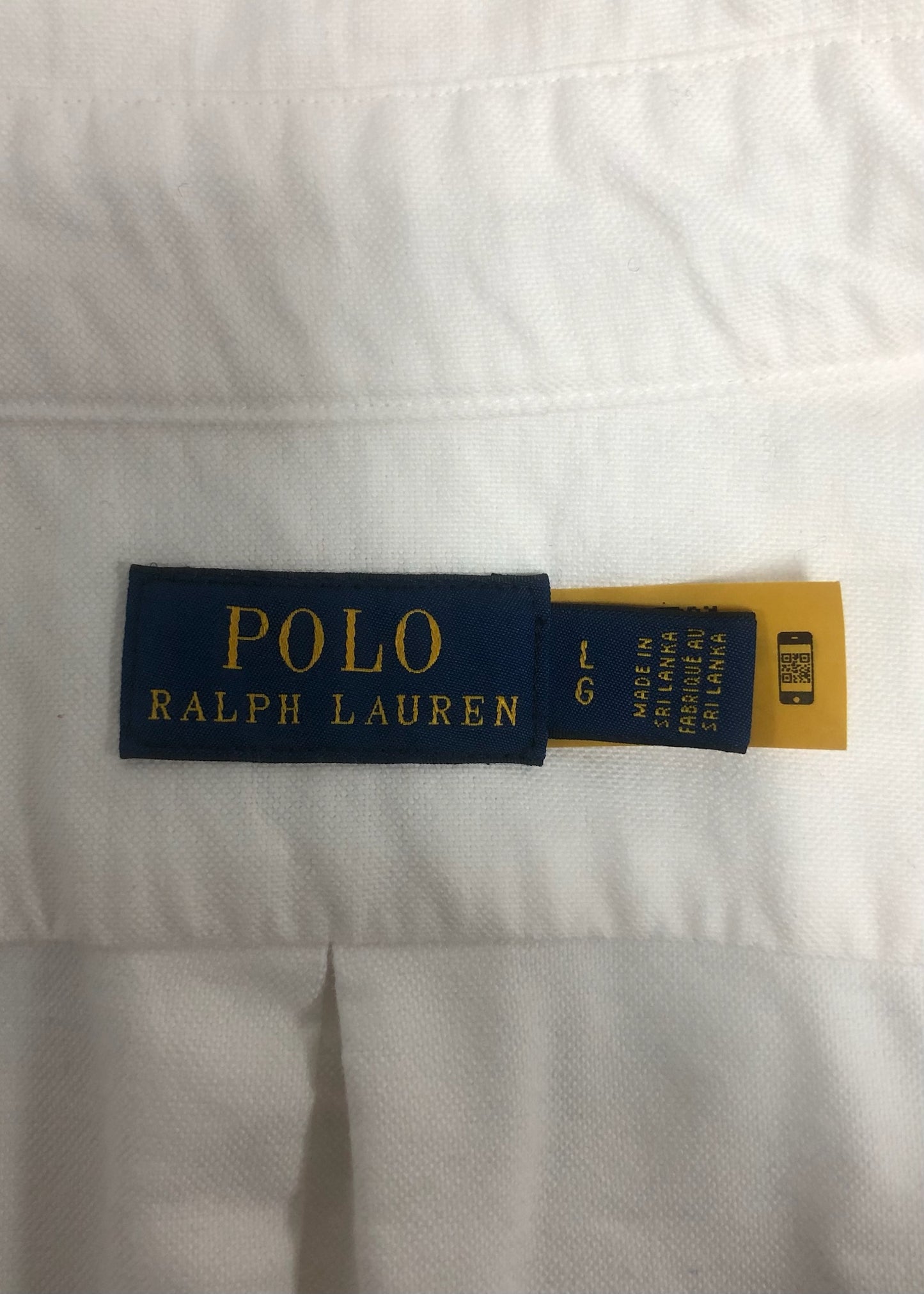 Camisa de niño Polo Ralph Lauren 🏇🏼 Oxford en color blanco Talla L Entalle Clásico