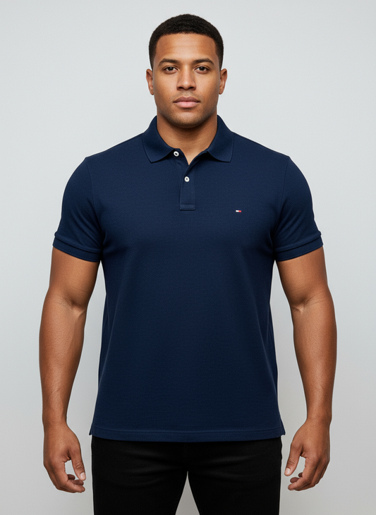 Camiseta Polo Tommy Hilfiger 🇺🇸 color azul navy Talla XL Entalle Custom Fit
