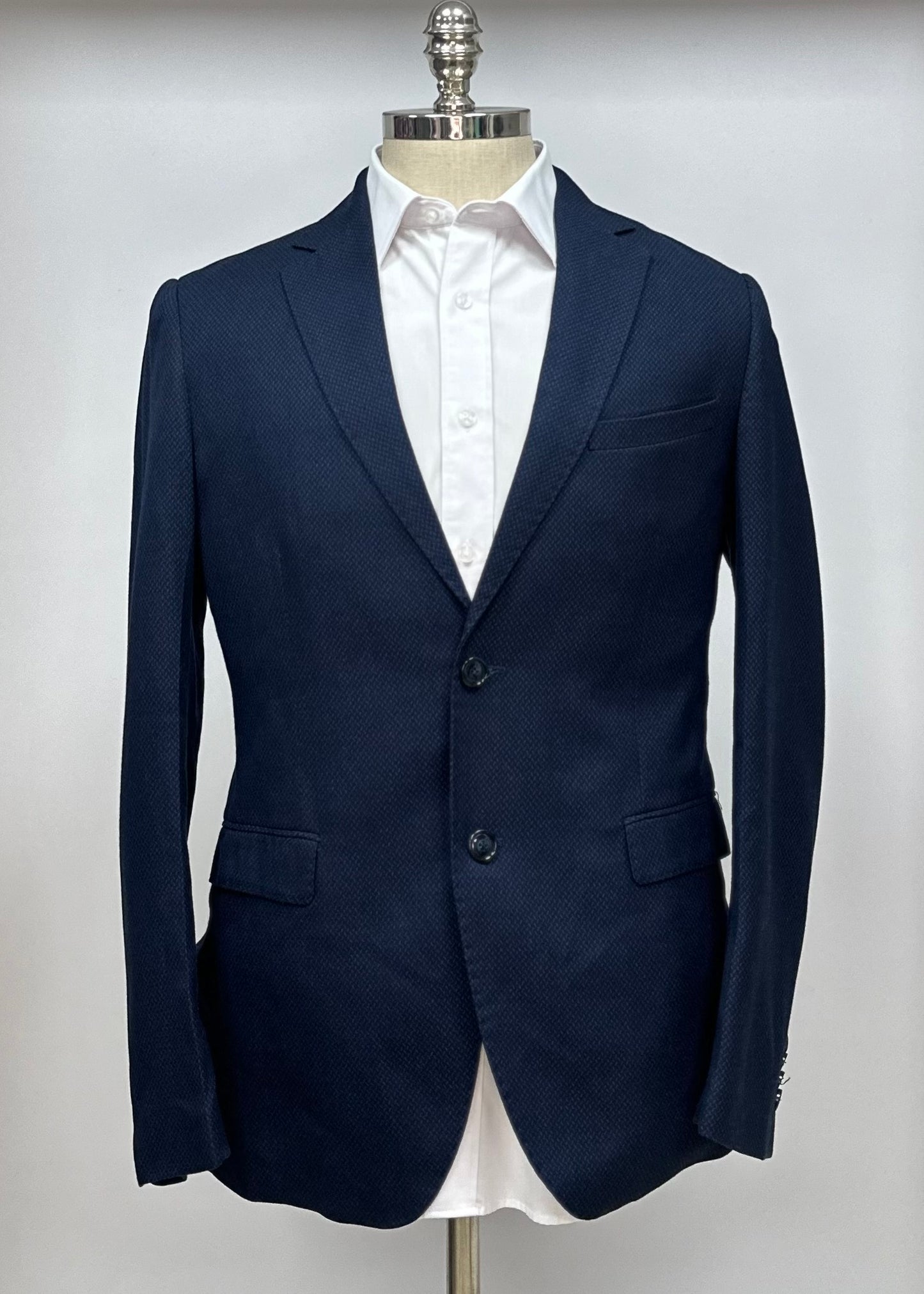 Chaqueta Blazer Carven 🇺🇸 de Corte Slim Fit en tono azul navy Talla Medium (40)