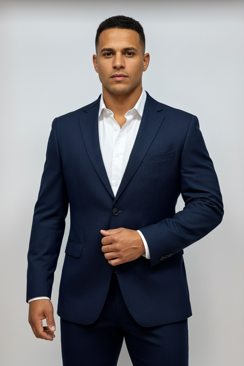 Chaqueta Blazer Carven 🇺🇸 de Corte Slim Fit en tono azul navy Talla Medium (40)