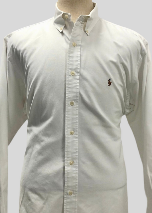 Camisa de botones Polo Ralph Lauren 🏇🏼  en color blanco Talla XL Entalle Regular (ver descripción)