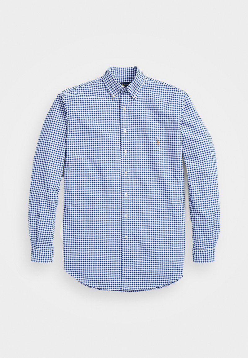 Camisa Polo Ralph Lauren 🏇🏼 con patron de cuadros gingham azul y blanco Talla L Entalle Regular