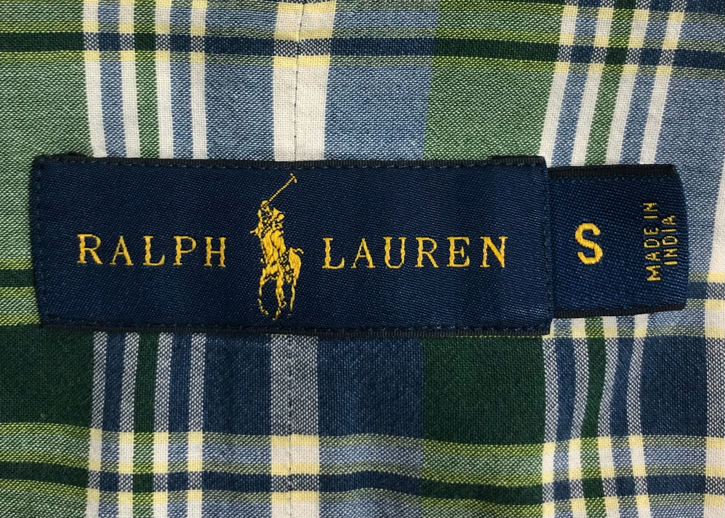 Camisa de botones Polo Ralph Lauren 🏇🏼 de cuadros tartán en color azul, verde y blanco Talla S Entalle Regular