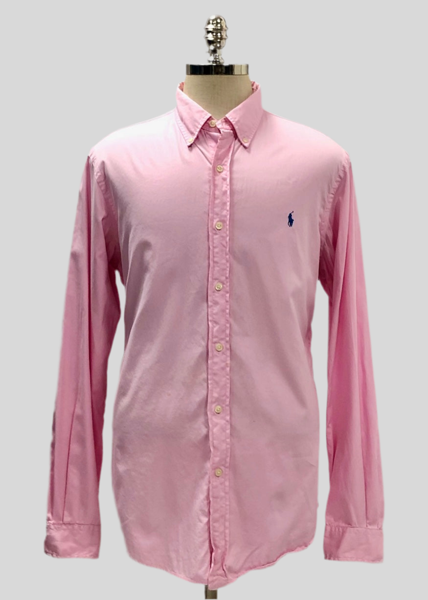 Camisa de botones Polo Ralph Lauren 🏇🏼 en color rosado Talla XL Entalle Slim Fit