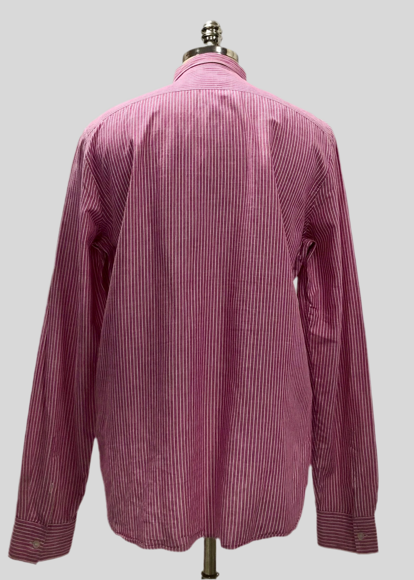 Camisa de botones Burberry 🇬🇧 de Lino de rayas en color rosado y blanco Talla XL Entalle Regular