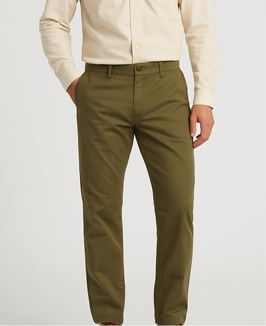 Pantalon casual Tommy Hilfiger color kaki Talla 34x34 Corte Slim Fit