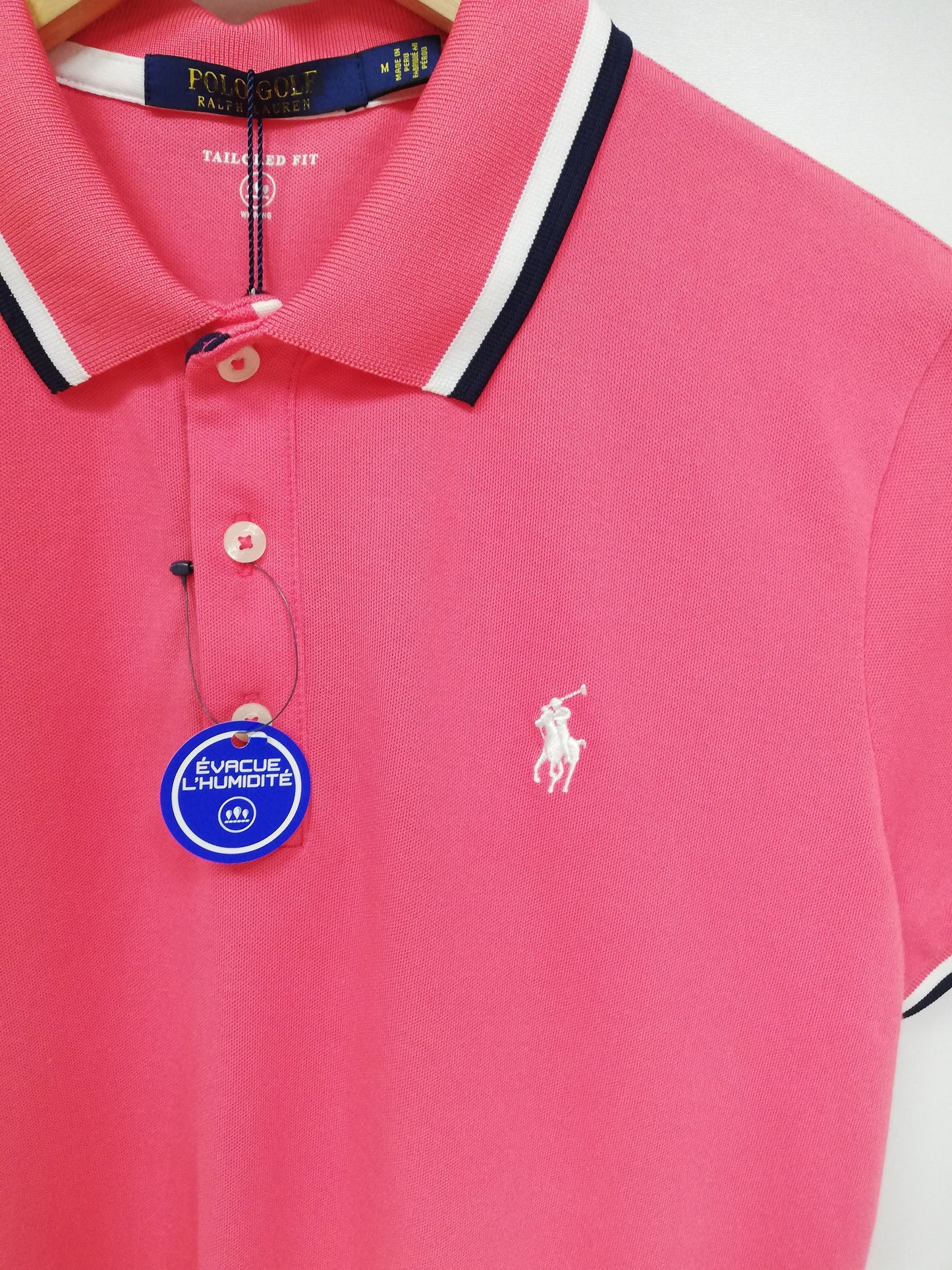 Camiseta de mujer Polo Ralph Lauren 🏇🏼 color rosado intenso con logo tradicional Talla M Entalle Regular