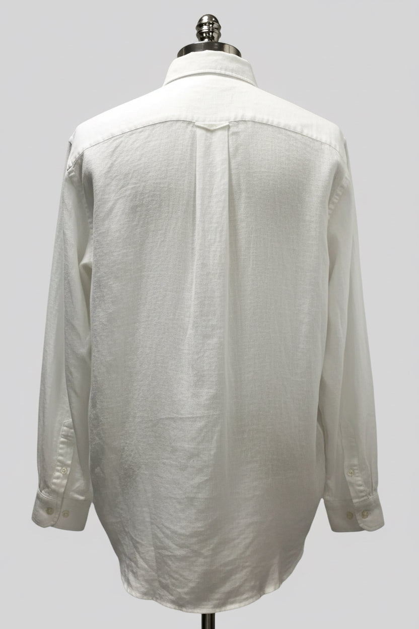 Camisa Polo Ralph Lauren 🏇🏼 de Lino en color blanco Talla XL Entalle Clásico