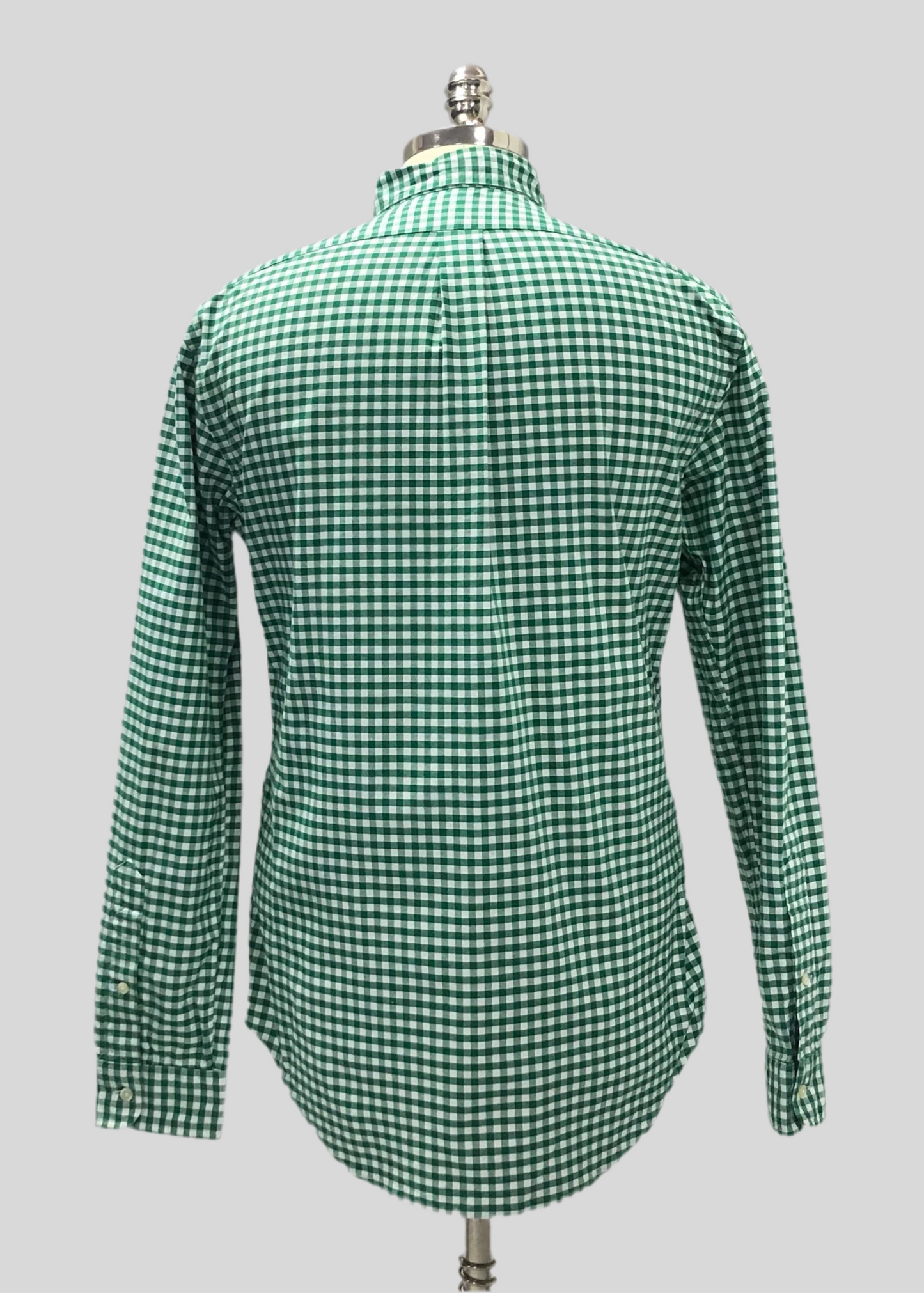 Camisa Polo Ralph Lauren 🏇🏼 Oxford con patron de cuadros gingham verde y blanco Talla M Entalle Slim Fit