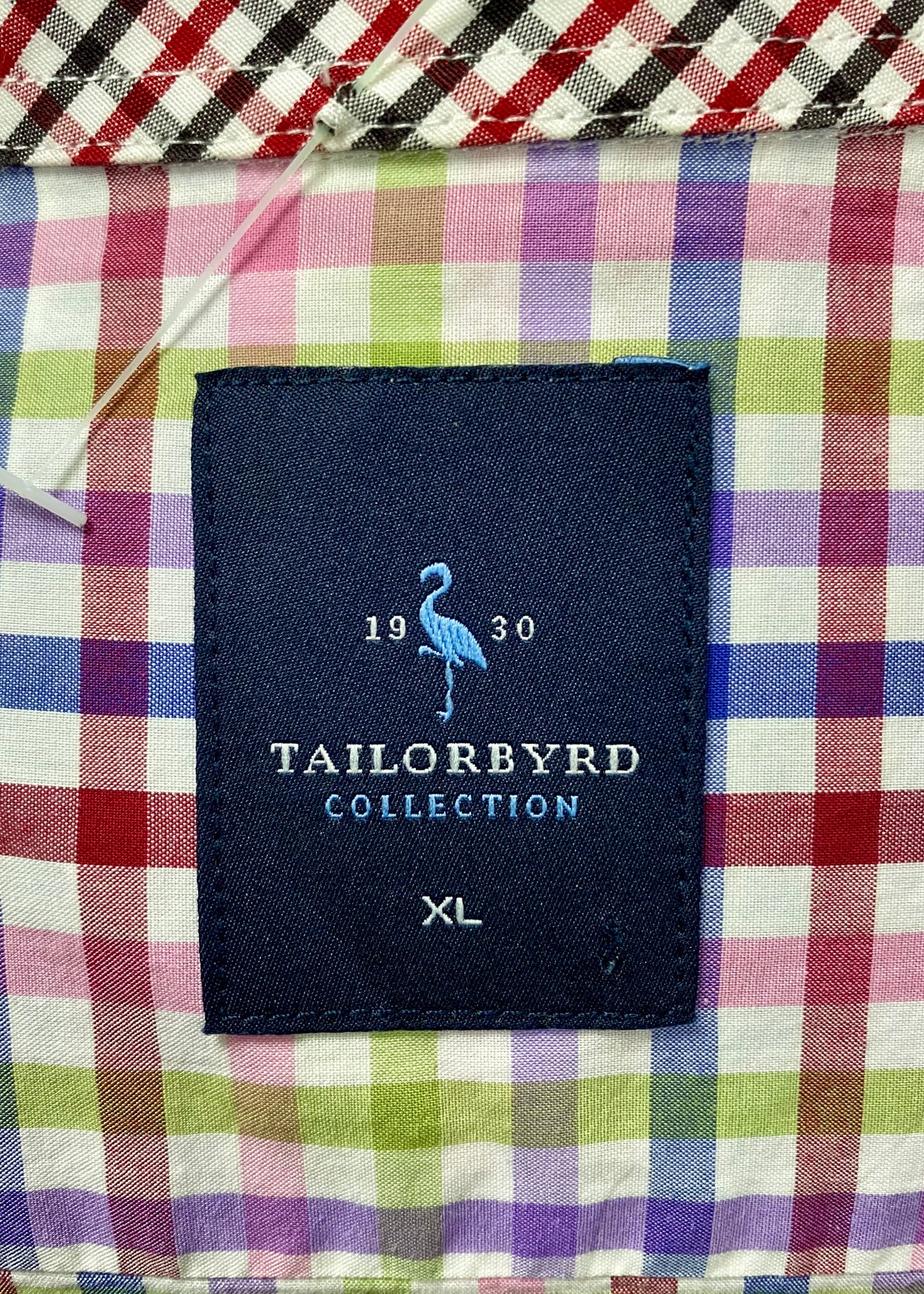Camisa de botones TailorByrd 🦩 Con patrón de cuadros multicolor Talla XL Entalle Regular