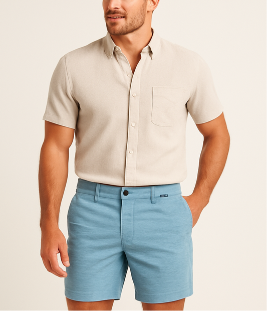 Short Híbrido Hurley 🏄🏽‍♂️ Tela performance color azul claro talla XL (38)