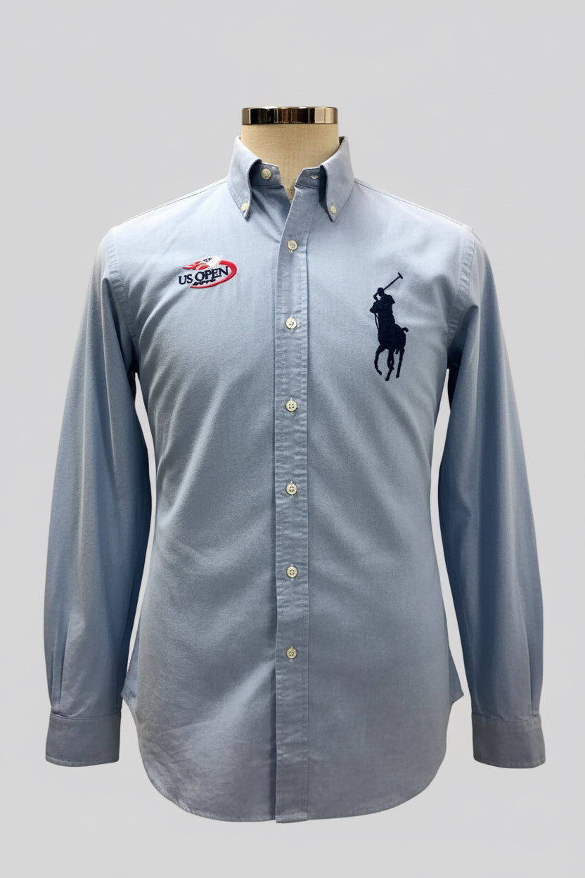 Camisa de botones Polo Ralph Lauren 🏇🏼 Oxford Edición Especial US Open en color celeste Talla M Entalle Clásico
