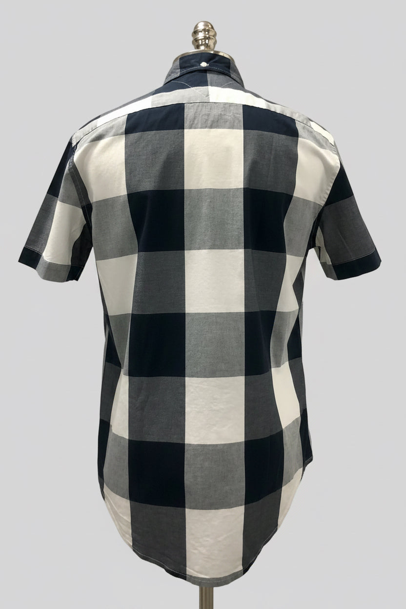 Camisa de botones Tommy Hilfiger 🇺🇸 de cuadros en color negro y blanco Talla L Entalle Slim Fit
