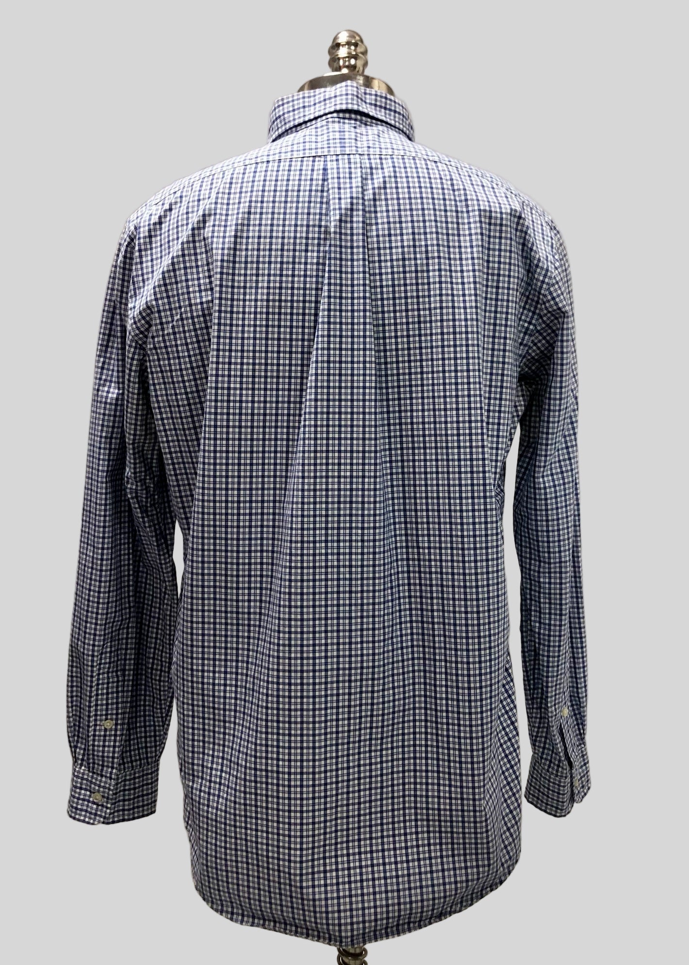 Camisa de botones Polo Ralph Lauren 🏇🏼 de cuadros azul navy y blanco Talla L Entalle Regular