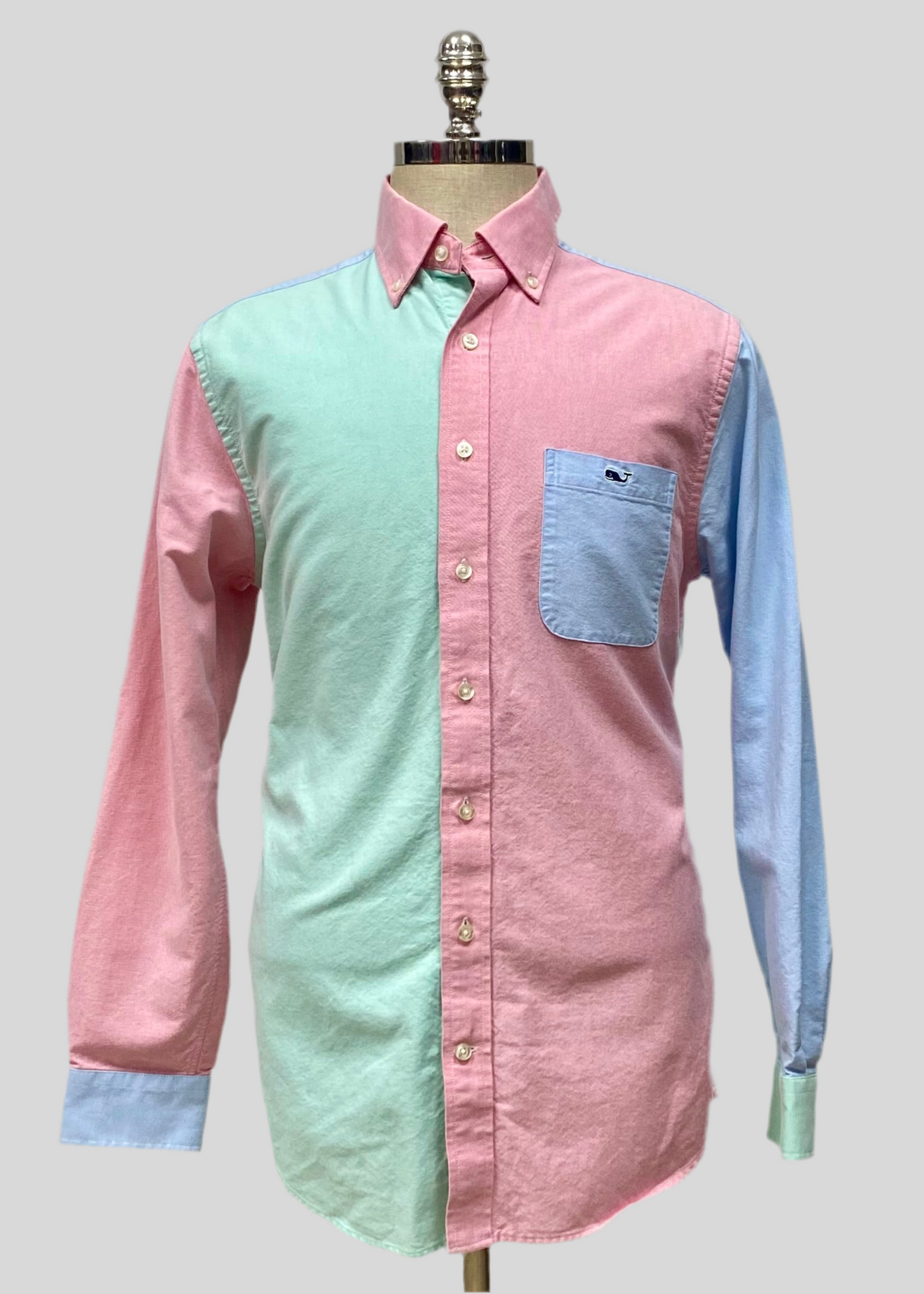 Camisa de botones Vineyard Vines 🐳 Oxford con franjas multicolor Talla M Entalle Slim Fit