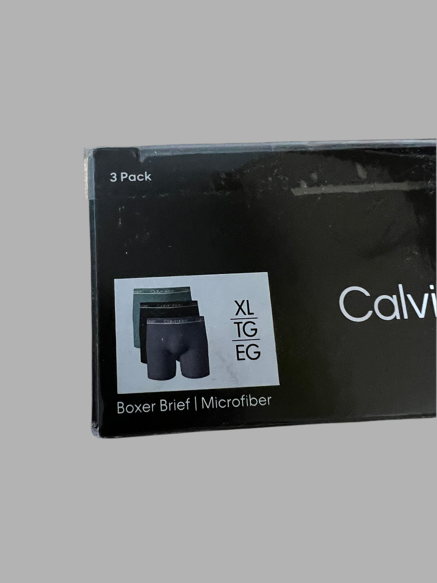 Paquete de 3 Calzoncillos tipo Boxer Calvin Klein de Microfibra - Tela ligera en Talla XL