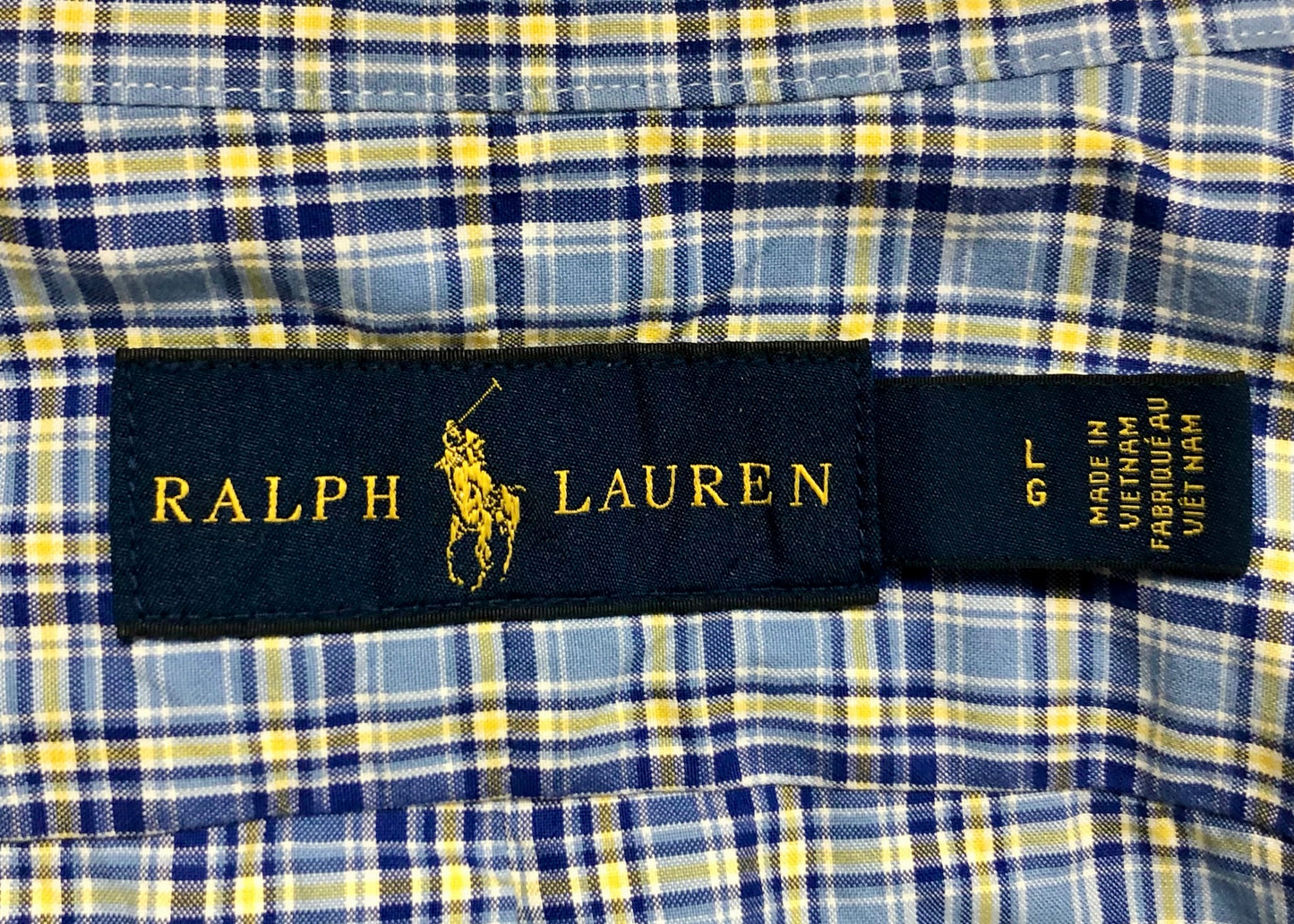 Camisa Polo Ralph Lauren 🏇🏼 de cuadros celeste, azul, rojo oscuro Talla L Entalle Clásico
