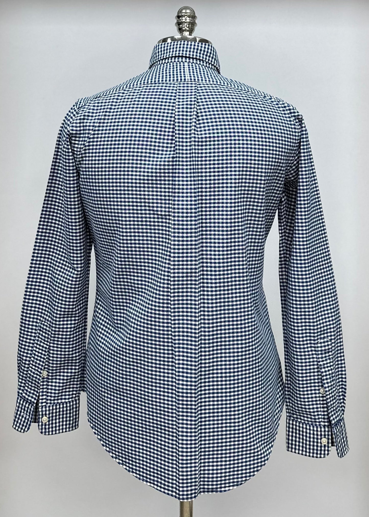 Camisa Polo Ralph Lauren 🏇🏼 Oxford con patron de cuadros gingham azul y blanco Talla M Entalle Clásico
