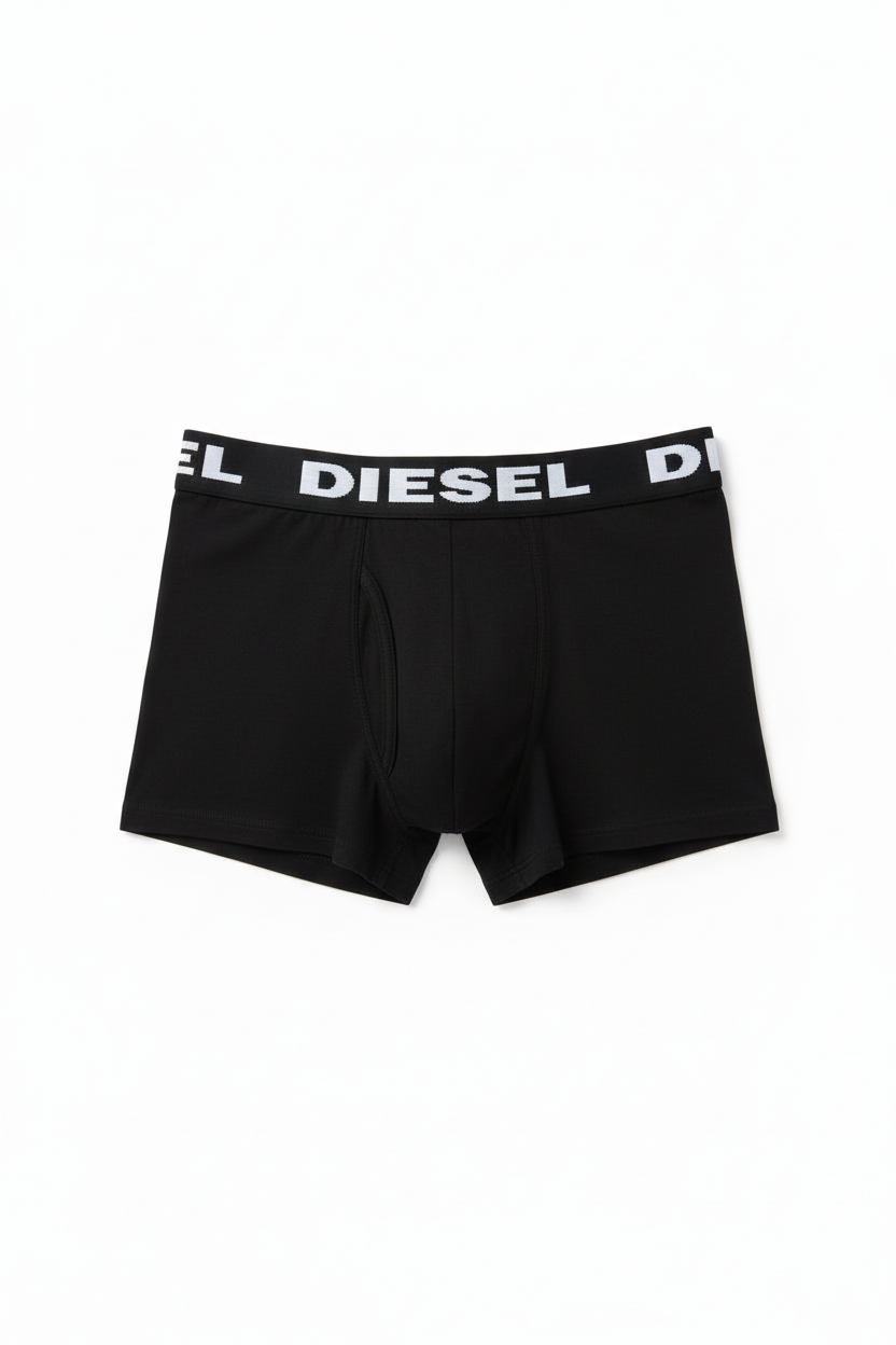 Combo de 3 Boxers Briefs Diesel Tela de Algodón color Negro y Gris Talla XL
