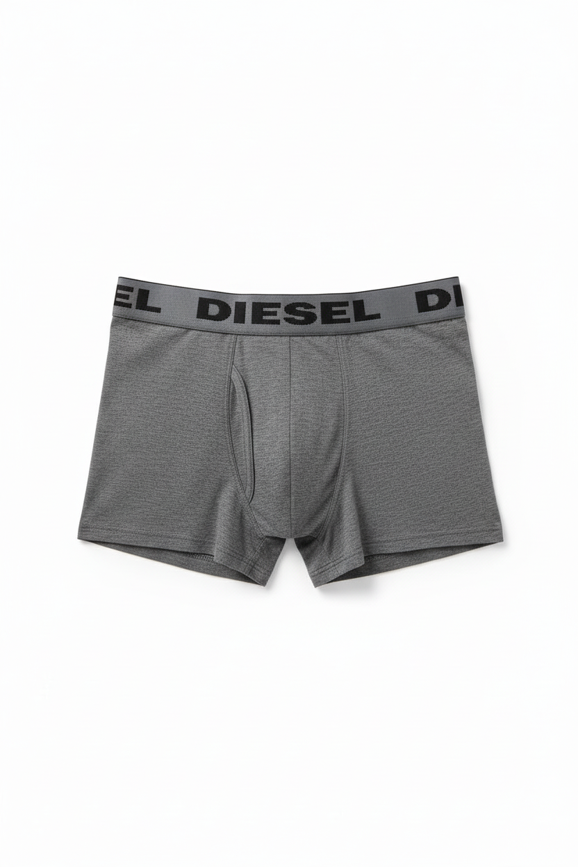 Combo de 3 Boxers Briefs Diesel Tela de Algodón color Negro y Gris Talla XL