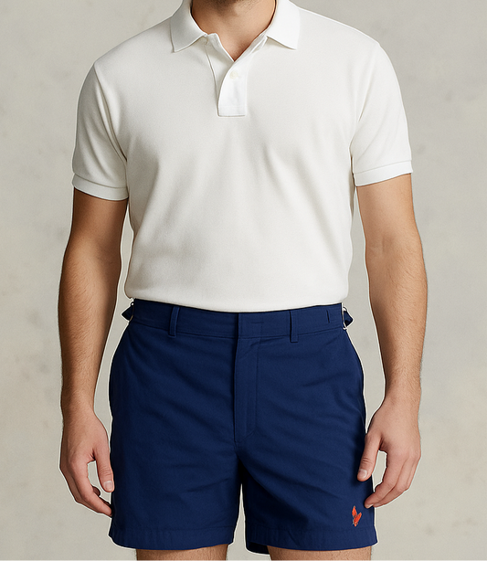 Short Híbrido Polo Ralph Lauren 🏇🏼 color azul Tela Performance Entalle clásico talla 34