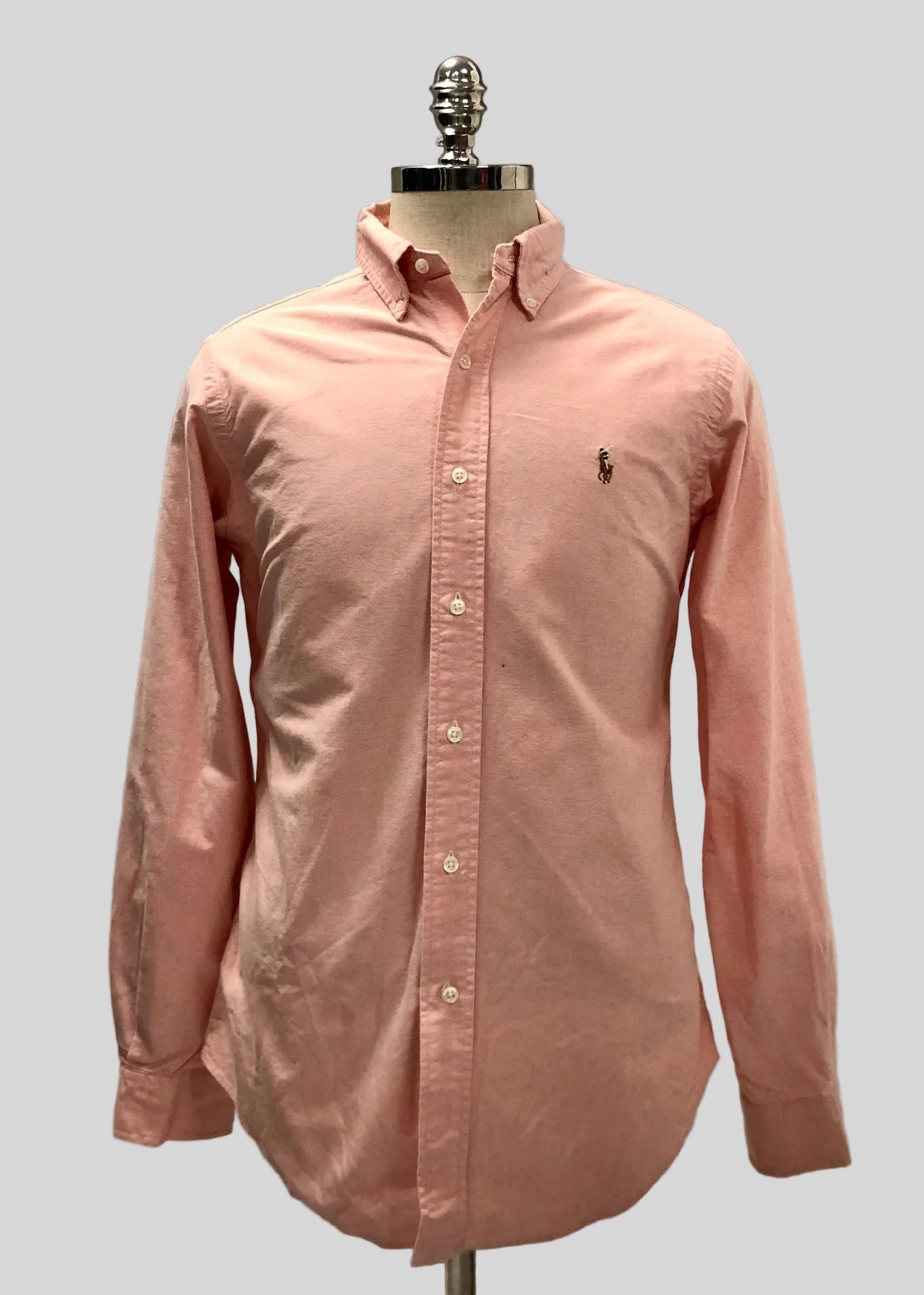 Camisa de botones Polo Ralph Lauren 🏇🏼 Oxford en color salmon Talla M Entalle Custom Fit