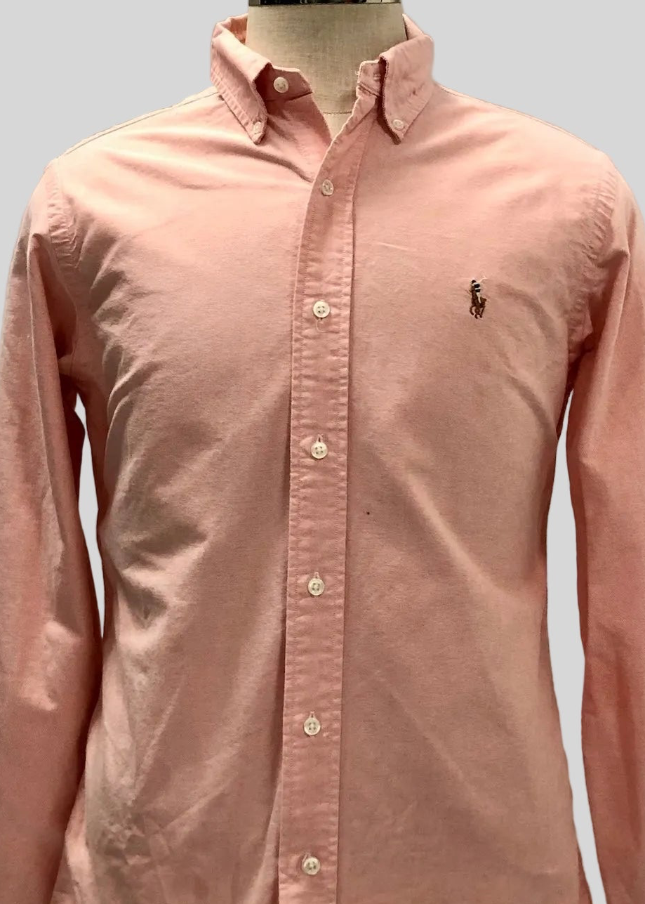 Camisa de botones Polo Ralph Lauren 🏇🏼 Oxford en color salmon Talla M Entalle Custom Fit