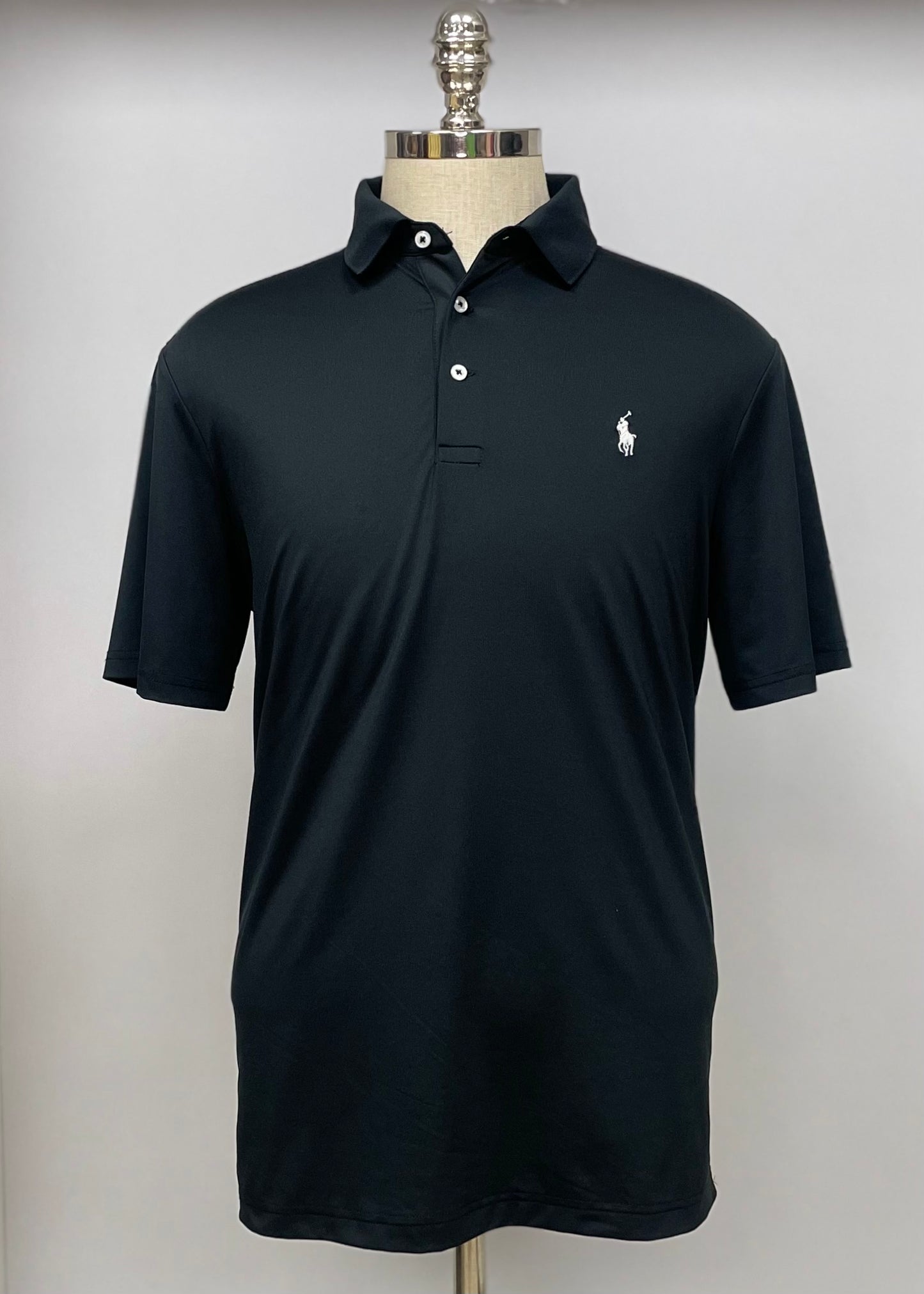 Camiseta Polo Ralph Lauren 🏇🏼 Tela performance color negro Talla M Entalle Clásico