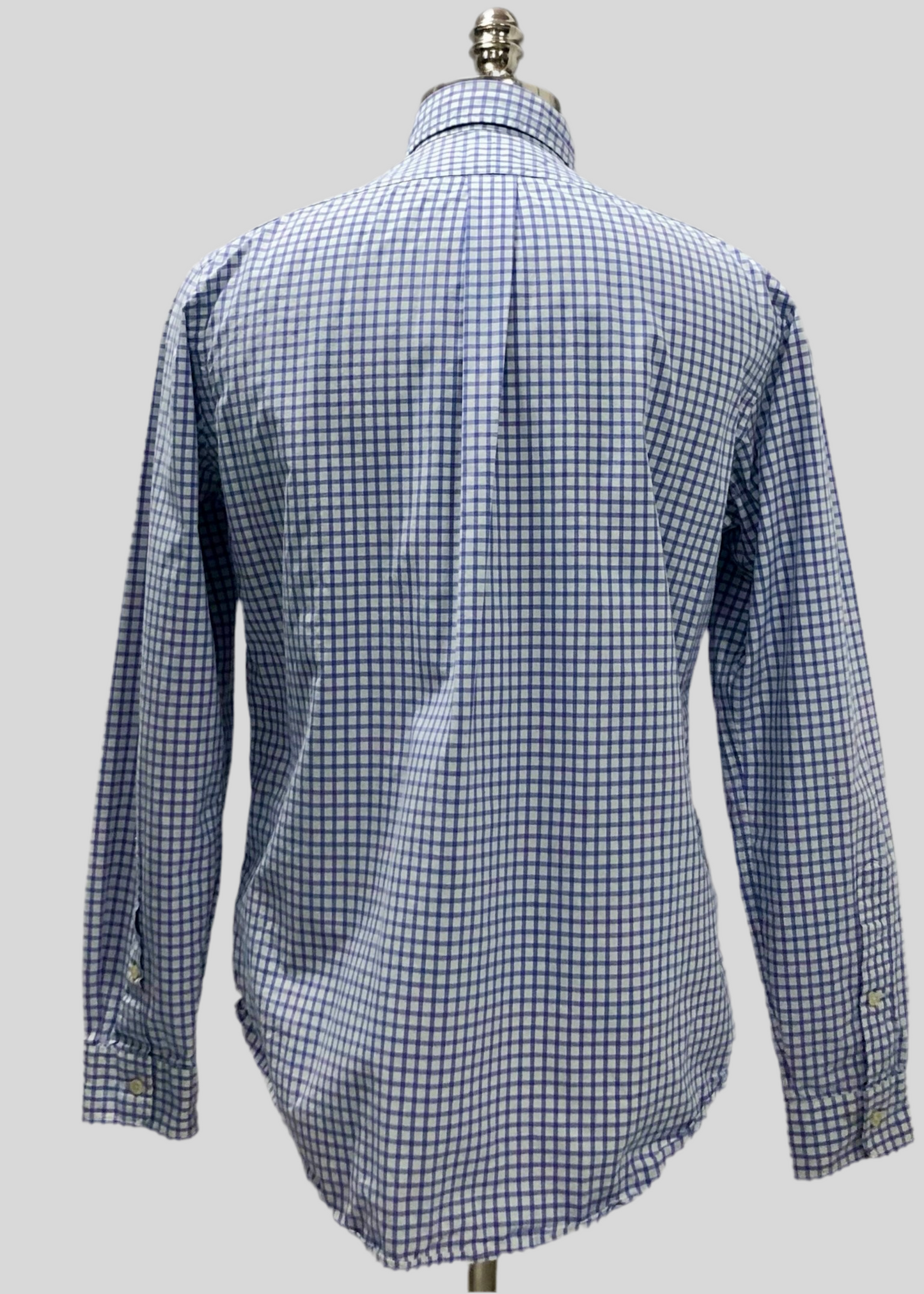 Camisa de botones Polo Ralph Lauren 🏇🏼 color blanco de cuadro azul Talla M Entalle Regular