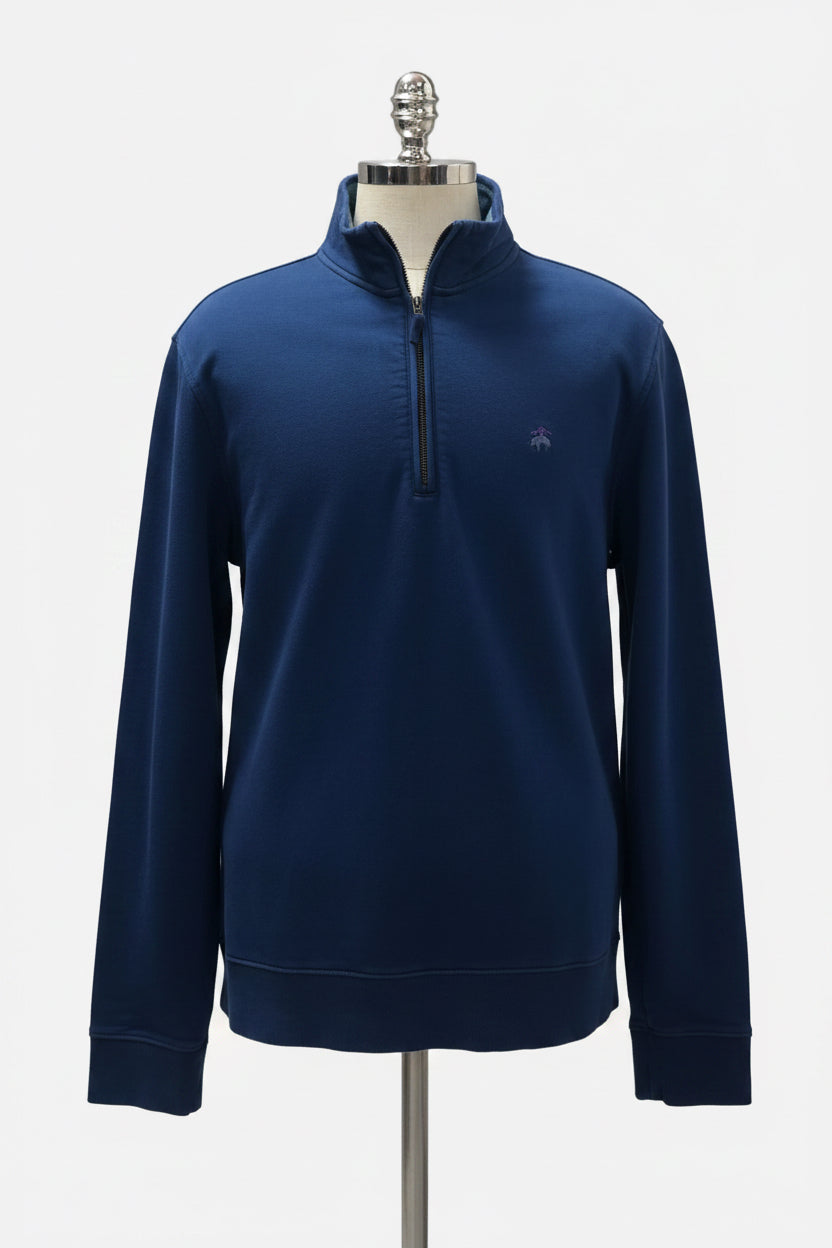 Sueter Jersey Brooks Brothers 🐑 color azul oscuro con logo celeste Talla XL