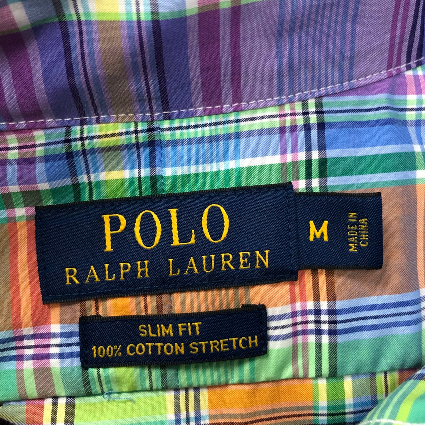 Camisa Polo Ralph Lauren 🏇🏼 de cuadros multicolor Talla M Entalle Slim Fit