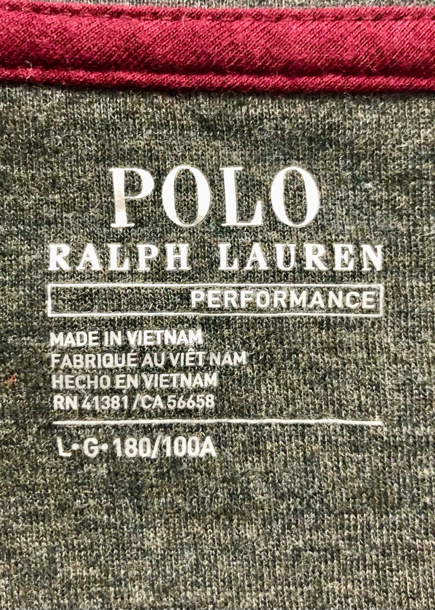 Sueter Jersey Polo Ralph Lauren 🏇🏼 color rojo oscuro con logo azul navy Talla L