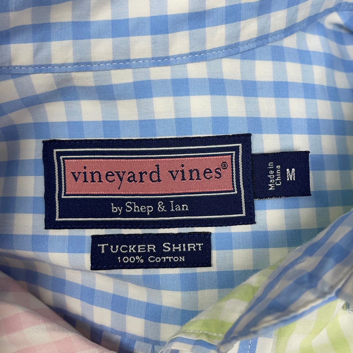 Camisa de botones Vineyard Vines 🐳 con patrón de cuadros multicolor Talla L Entalle Regular