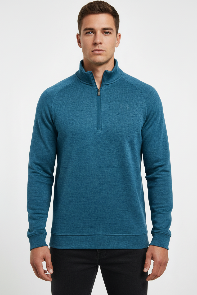 Sueter Jersey Under Armour 🏋🏽 color azul claro y logo en color azul Talla L