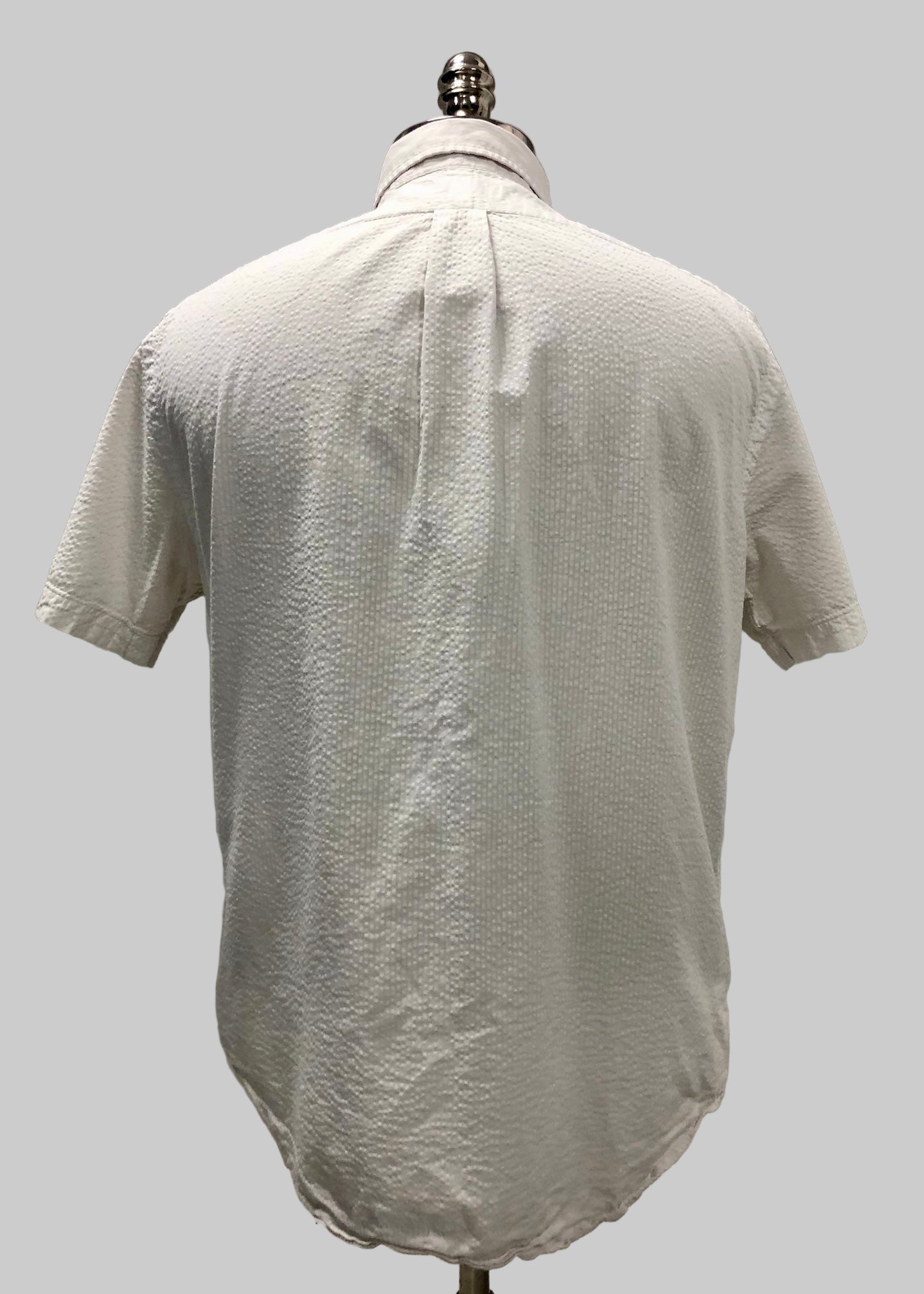 Camisa de botones Polo Ralph Lauren 🏇🏼 Color blanco Seersucker Talla L Entalle Regular