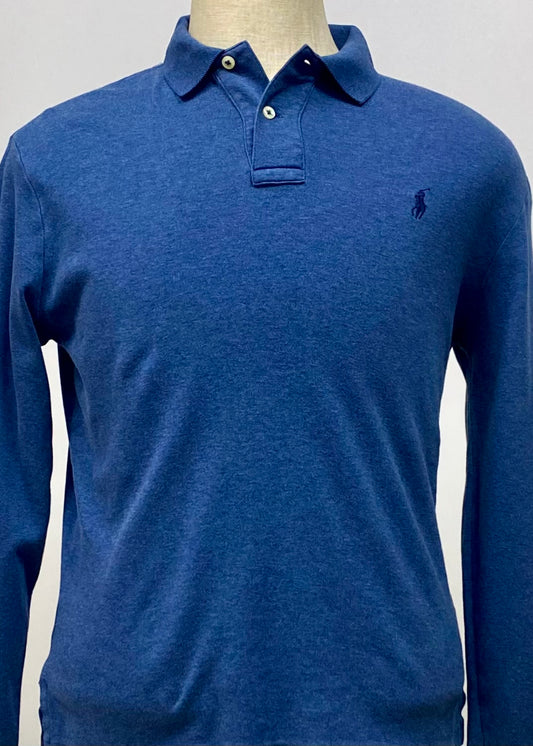 Camiseta Polo Ralph Lauren 🏇🏼 color azul grisáceo manga large Talla M Entalle Regular