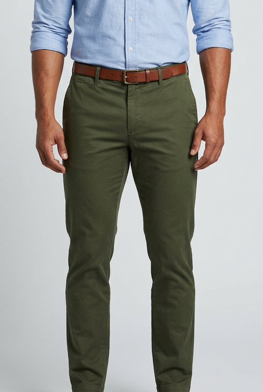 Pantalon casual Polo Ralph Lauren 🏇🏼color verde oscuro Talla 32x32 Corte Slim Stretch